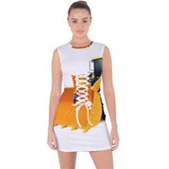 Lace Up Front Bodycon Dress 