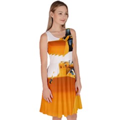 Knee Length Skater Dress With Pockets 