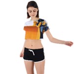937h 1 955n 2 955n 1 932 1 Tie Back Short Sleeve Crop Tee