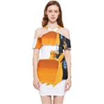 937h 1 955n 2 955n 1 932 1 Shoulder Frill Bodycon Summer Dress
