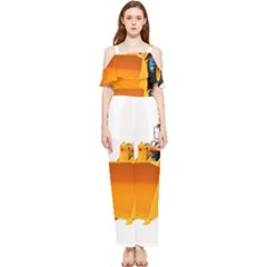 Draped Sleeveless Chiffon Jumpsuit 