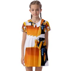 Kids  Asymmetric Collar Dress 