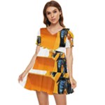 937h 1 955n 2 955n 1 932 1 Tiered Short Sleeve Mini Dress