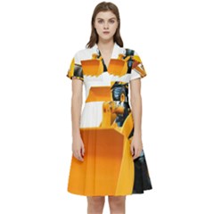 Short Sleeve Waist Detail Dress 