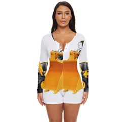 Long Sleeve Boyleg Swimsuit 