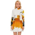 937h 1 955n 2 955n 1 932 1 Long Sleeve Velour Longline Dress