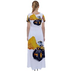 High Waist Short Sleeve Maxi Dress 