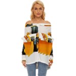 937h 1 955n 2 955n 1 932 1 Off Shoulder Chiffon Pocket Shirt