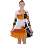937h 1 955n 2 955n 1 932 1 Quarter Sleeve Skater Dress