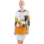 937h 1 955n 2 955n 1 932 1 Quarter Sleeve Hood Bodycon Dress