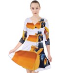 937h 1 955n 2 955n 1 932 1 Quarter Sleeve Front Wrap Dress