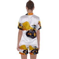Satin Short Sleeve Pajamas Set 