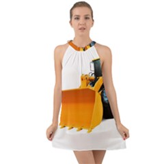 Halter Tie Back Chiffon Dress 