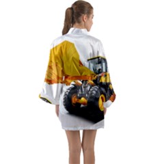 Long Sleeve Satin Kimono 