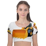 937h 1 955n 2 955n 1 932 1 Velvet Short Sleeve Crop Top 