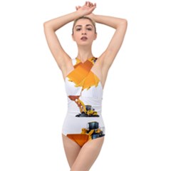 Cross Front Low Back Swimsuit 