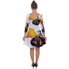 Quarter Sleeve Skater Dress 
