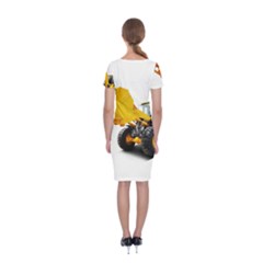 Classic Short Sleeve Midi Dress Back Classic Short Sleeve Midi Dress Back