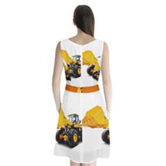 Sleeveless Waist Tie Chiffon Dress 