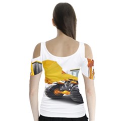 Butterfly Sleeve Cutout T-Shirt  