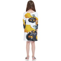 Kids  Quarter Sleeve Skater Dress 