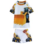 Earth-moving machinery brand new wheel loader sinomach 1.1CBM 2T 918H wheel loader Kids  Swim Tee and Shorts Set