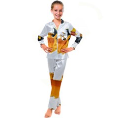 Kids  Satin Long Sleeve Pajamas Set 