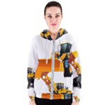 Earth-moving machinery brand new wheel loader sinomach 1.1CBM 2T 918H wheel loader Women s Zipper Hoodie