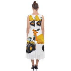 Midi Tie-Back Chiffon Dress 
