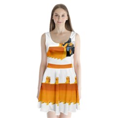 Split Back Mini Dress  