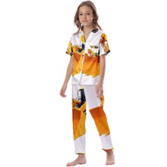 Kids  Satin Short Sleeve Pajamas Set 