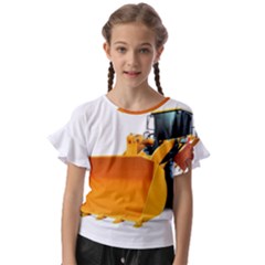 Kids  Cut Out Flutter Sleeves 