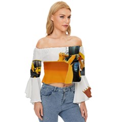 Off Shoulder Flutter Bell Sleeve Top 