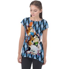 Cap Sleeve High Low Top 