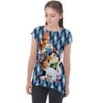 MiLn8kMia (1) Cap Sleeve High Low Top