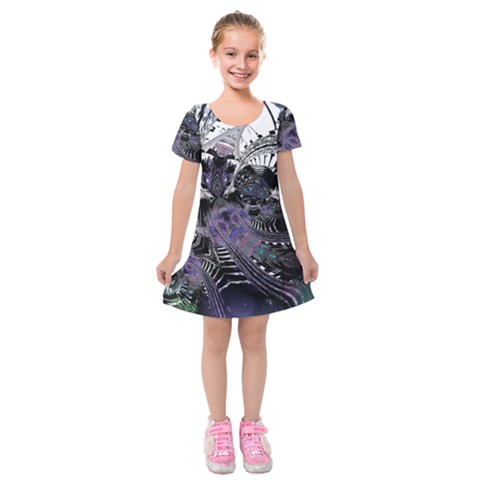 When Gears Turn Kids  Short Sleeve Velvet Dress from ArtsNow.com