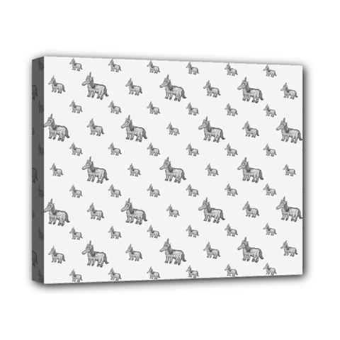 Grey Unicorn Sketchy Style Motif Drawing Pattern Canvas 10  x 8  (Stretched) from ArtsNow.com
