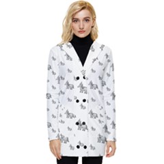 Button Up Hooded Coat  