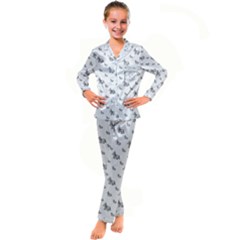 Kids  Satin Long Sleeve Pajamas Set 