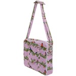 Bullfinches Sit On Branches On A Pink Background Cross Body Office Bag