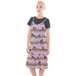Bullfinches Sit On Branches On A Pink Background Camis Fishtail Dress