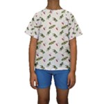 Spruce And Pine Branches Kids  Short Sleeve Swimwear