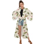 Spruce And Pine Branches Maxi Kimono