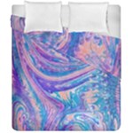 Blue hues feathers Duvet Cover Double Side (California King Size)