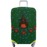 Halloween Pumkin Lady In The Rain Luggage Cover (Large)