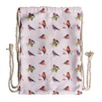 Bullfinches Sit On Branches Drawstring Bag (Large)