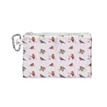 Bullfinches Sit On Branches Canvas Cosmetic Bag (Small)