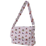 Bullfinches Sit On Branches Full Print Messenger Bag (L)