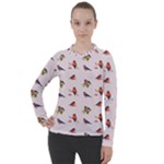 Bullfinches Sit On Branches Women s Pique Long Sleeve Tee