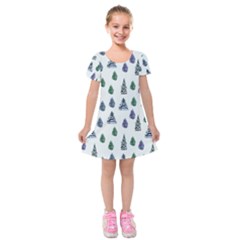 Coniferous Forest Kids  Short Sleeve Velvet Dress from ArtsNow.com